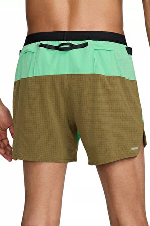 Nike Running Trail Flex Stride 5 inch Shorts Fermuarlı Kısa Şort Yeşil