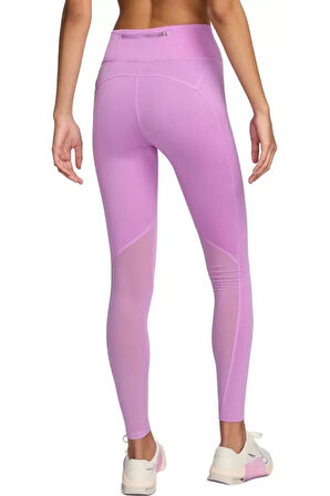 Nike Fast Running Leggings Full Length Leggings 3 Cepli Toparlayıcı Tam Boy Tayt Lila