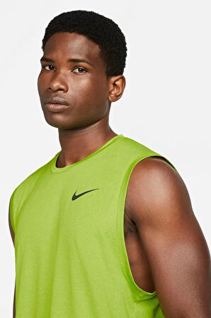 Nike Dri Fit Men Sports Tank Top Erkek Spor Atlet Yeşil