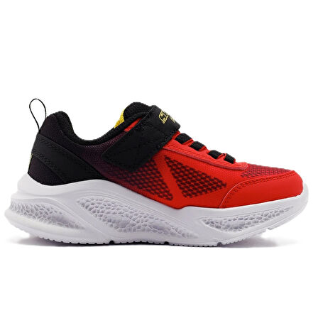 Skechers Meteor-Lights-Krendox Unisex Sneaker Lastik Bağcıklı Cırtlı Işıklı Unisex Günlük Spor Ayakkabı Kırmızı