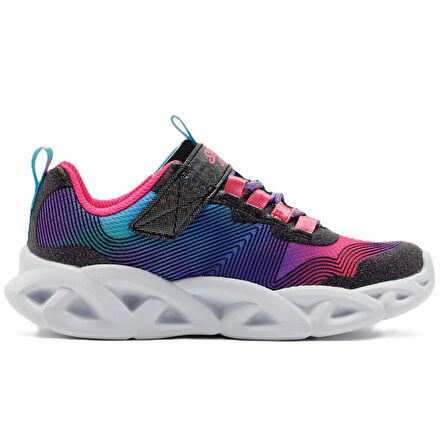 Skechers Twisty Brights 2.0 Kids Sneaker Lastik Bağcıklı Cırtlı Işıklı Kız Çocuk Ayakkabısı Mor