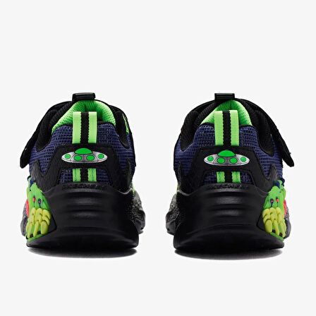 Skechers Creature Lights Kids Sneaker Lastik Bağcıklı Cırtlı Işıklı Yaratık Çocuk Ayakkabısı Siyah Yeşil