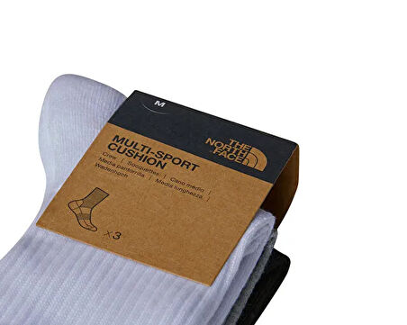 The North Face Multi Sport Cush Crew Sock 3P Çorap (3 Çift) NF0A882H3OW1 Siyah