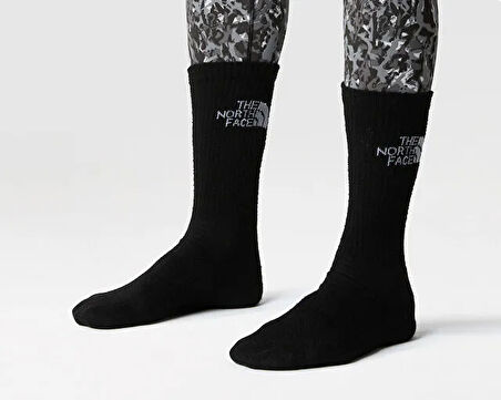 The North Face Multi Sport Cush Crew Sock 3P Çorap (3 Çift) NF0A882H3OW1 Siyah