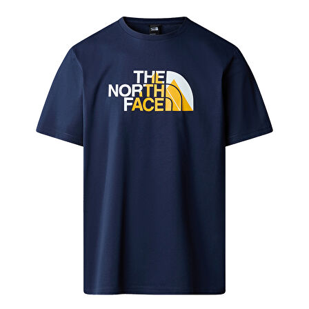 M Biner Graphic 1 Erkek Mavi Outdoor T-Shirt NF0A894X8K21