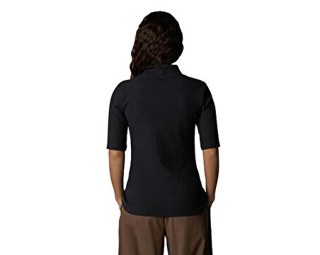 The North Face W S/S Mock Neck Slim Tee Kadın Outdoor Tişörtü NF0A89C3JK31 Siyah