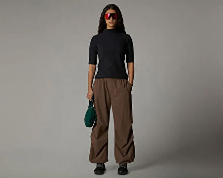 The North Face W S/S Mock Neck Slim Tee Kadın Outdoor Tişörtü NF0A89C3JK31 Siyah