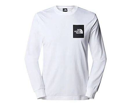The North Face M L/S Fıne Tee Erkek Outdoor Tişörtü NF0A8A6PFN41 Beyaz