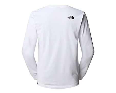 The North Face M L/S Fıne Tee Erkek Outdoor Tişörtü NF0A8A6PFN41 Beyaz