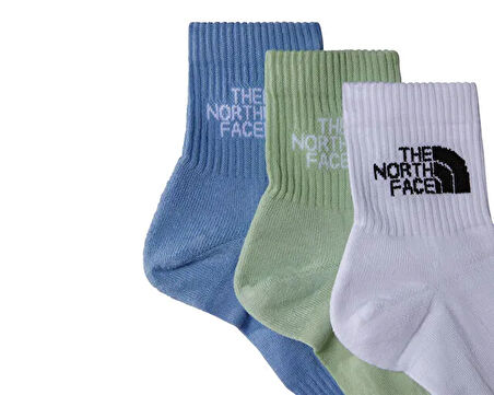 The North Face Multi Sport Cush Quarter Sock 3P Çorap (3 Çift) NF0A882G0OD1 Beyaz