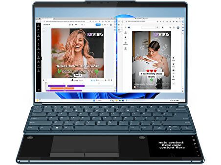 LENOVO Yoga Book 9/Intel Ultra 7 155U İşlemci/32GB RAM/1TB SSD/13.3"/OLED/Win 11/Laptop 83FF002QTR