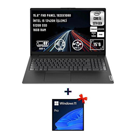 Lenovo V15 G4 IRU 83A10096TR i5 13420H 16GB 512GB SSD +Microsoft Windows 11 Pro Türkçe