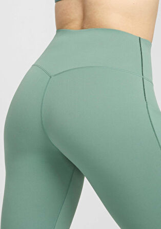 Nike Universa Medium Support High Rise Full Length Kadın Yüksek Bel 2 Cepli Toparlayıcı Tayt Yeşil