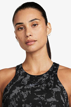 Nike Dri Fit Alate Curve Black Bra Reflektörlü Kadın Orta Destekli Spor Sütyeni Siyah