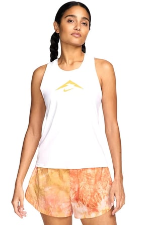 Nike Dri Fit Trail Graphic Running Kadın Koşu Antrenman Atlet Beyaz