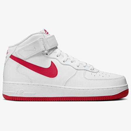 Nike Air Force 1 '07 Mid Leather Unisex Sneaker Hakiki Deri Yüksek Bilek Günlük Spor Ayakkabı Beyaz