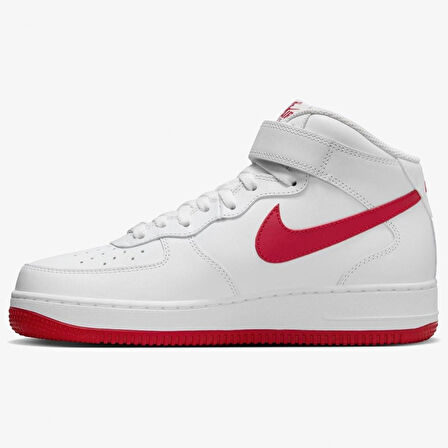 Nike Air Force 1 '07 Mid Leather Unisex Sneaker Hakiki Deri Yüksek Bilek Günlük Spor Ayakkabı Beyaz