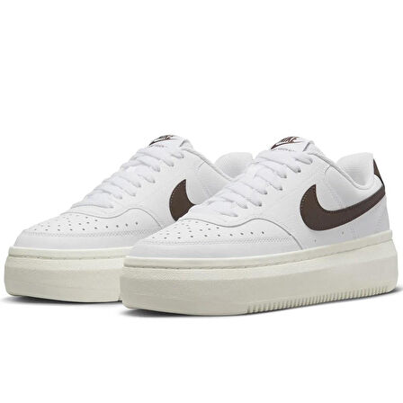 Nike Court Vision Alta Leather White Sneaker Hakiki Deri Kadın Günlük Spor Ayakkabı Beyaz