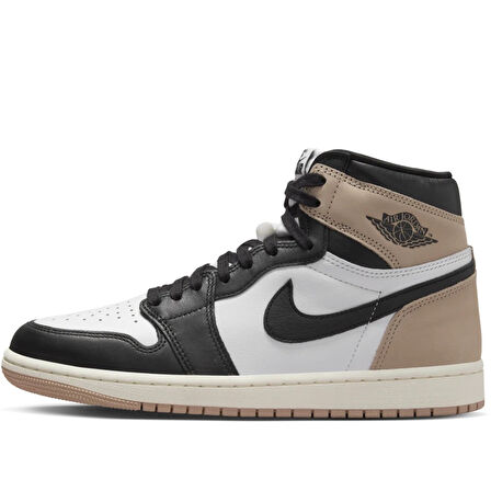 Nike Air Jordan 1 MİD Retro Unisex Sneaker Hakiki Deri Bilekli Spor Ayakkabı Siyah Beyaz