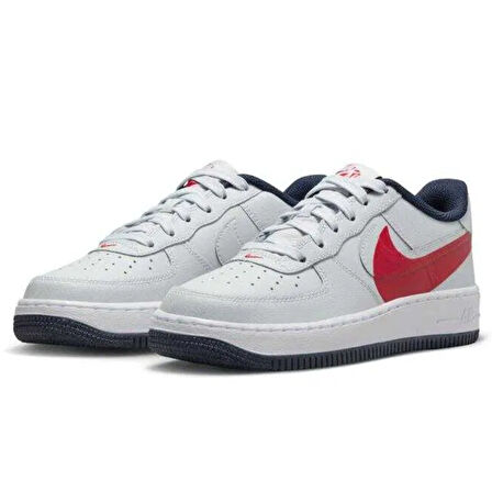 Nike Air Force 1 LV8 4 AF1 Unisex Leather Sneaker Hakiki Deri Günlük Spor Ayakkabı Gri
