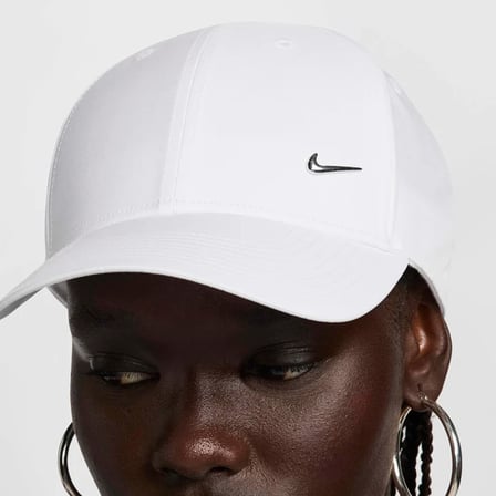 Nike Dri-Fit Club Cap Metal Swoosh Ayarlanabilir Unisex Şapka Beyaz