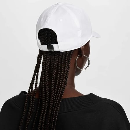 Nike Dri-Fit Club Cap Metal Swoosh Ayarlanabilir Unisex Şapka Beyaz