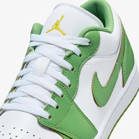 Nike Jordan 1 Low Special Edition Leather Mens Sneaker Hakiki Deri Erkek Günlük Spor Ayakkabı Beyaz Yeşil