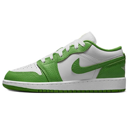 Nike Air Jordan 1 LOW SE BG Leather Sneaker Hakiki Deri Beyaz Unisex Spor Ayakkabı