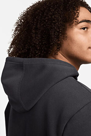 Nike Sportswear Air Fleece Hoodie Erkek Kapüşonlu Sweatshirt Antrasit