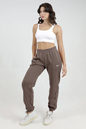 Nike Sportswear Loose Fit Pant Bol ve Uzun Kesim Eşofman Altı Koyu Kahverengi