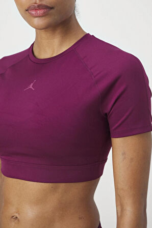 Nike Jordan Sport Women's Bodycon Performance Top Kadın Crop Body Tişört Bordo