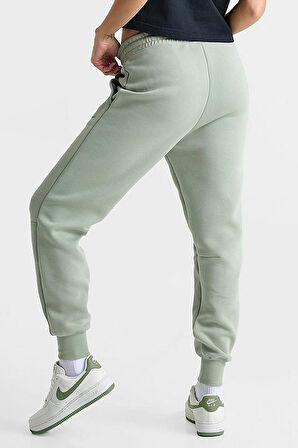 Nike Sportswear Tech Fleece Standart Fit Mid Rise Jogger Kadın Eşofman Altı Su Yeşili