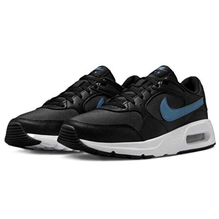 Nike Air Max SC Black Sneaker Hakiki Deri Erkek Günlük Spor Ayakkabı Siyah-Mavi