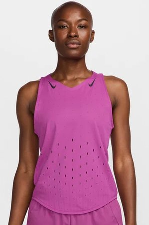 Nike Dri Fit AeroSwift Running ADV Singlet Tank Top Purple Lazer Kesim Koşu Atleti Mor