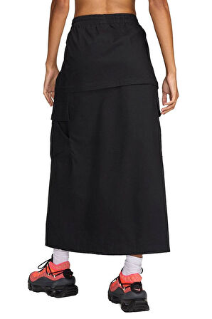 Nike Sportswear Woven Cargo 2n 1 Loose Fit Midi Skirt Kadın Bol Kesim Dokuma Kargo Uzun ve Mini Etek