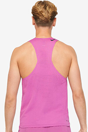 Nike Dri Fit AeroSwift Running ADV Singlet Tank Top Lazer Kesim Koşu Atleti Fuşya