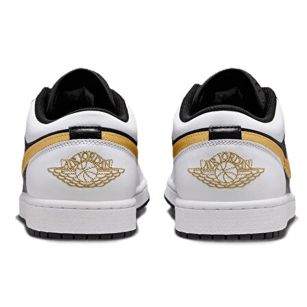 Nike Air Jordan 1 Low Leather Sneaker Hakiki Deri Unisex Günlük Spor Ayakkabı Siyah-Beyaz