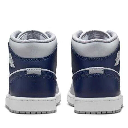 Nike Air Jordan 1 MİD Leather Sneaker Hakiki Deri Bilekli Günlük Spor Ayakkabı Gri