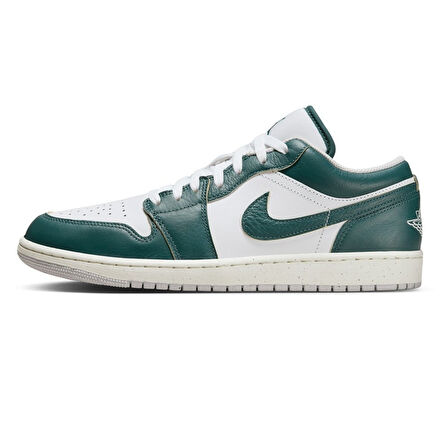 Nike Air Jordan 1 Low Se Gs Leather Sneaker Hakiki Deri Günlük Spor Ayakkabı Beyaz Yeşil