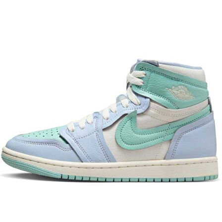 Nike Air Jordan 1 High Method Of Make Unisex Sneaker Hakiki Deri Bilekli Günlük Spor Ayakkabı Mavi Yeşil