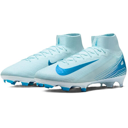 Nike Zoom Superfly 10 Elite FG Çoraplı Erkek Profesyonel Krampon Mavi