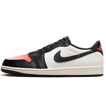 Nike Air Jordan 1 Retro Low OG PSG Leather Unisex Sneaker Hakiki Deri Unisex Günlük Spor Ayakkabı Siyah Beyaz