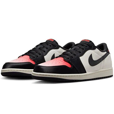 Nike Air Jordan 1 Retro Low OG PSG Leather Unisex Sneaker Hakiki Deri Unisex Günlük Spor Ayakkabı Siyah Beyaz