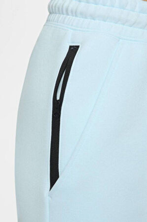 Nike Sportswear Tech Fleece Standart Fit Mid Rise Jogger Kadın Eşofman Altı Açık Mavi
