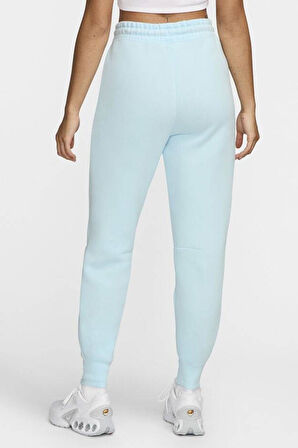 Nike Sportswear Tech Fleece Standart Fit Mid Rise Jogger Kadın Eşofman Altı Açık Mavi
