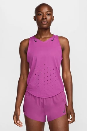 Nike Dri Fit AeroSwift Running ADV Singlet Tank Top Purple Lazer Kesim Koşu Atleti Mor