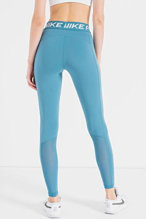 Nike Pro 365 Dri Fit Training Mid Rise Full Length Tight Fit Toparlayıcı Tayt Açık Mavi