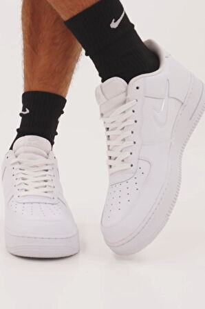 Nike Air Force 1 Jewel Leather Sneaker Hakiki Deri Erkek Günlük Spor Ayakkabı Beyaz