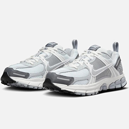 Nike Bowerman Zoom Vomero 5 Running Shoes Hakiki Deri Reflektörlü Kadın Koşu Yürüyüş Ayakkabısı Gri