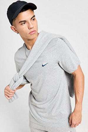Nike Sportswear Club Men's T-Shirt Erkek Pamuklu Tişört Gri